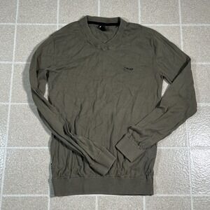 Oakley‎ Sweater Mens Small Tailored Fit Black Blue Pullover Lightweight Preppy